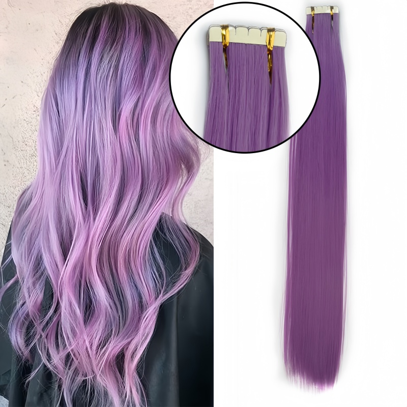 Chemical fiber film hair extension Color long straight hair