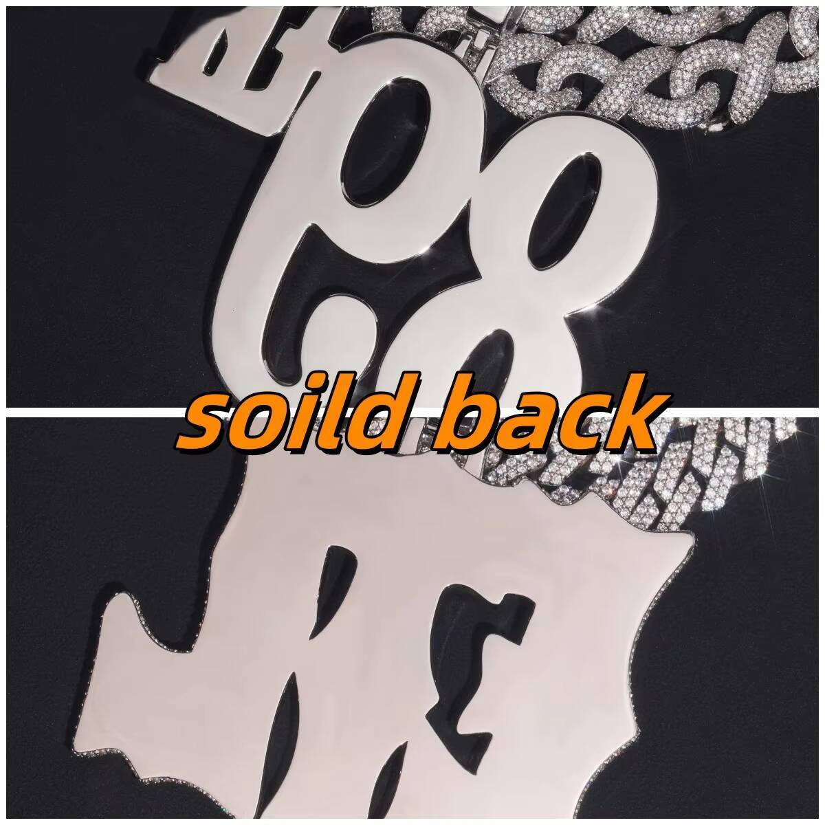 Hip Hop Mossanite Pendant Custom Letter Number Pendant S925 Sterling Gold Plated Iced Out VVS Moissanite Diamond Pendant