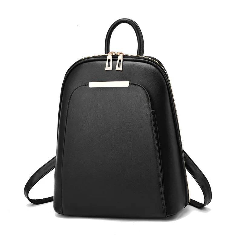 New Delicate Leather Shoulder Bag Fashion Women Designer Girls School Backpack Schoolbag high-quality