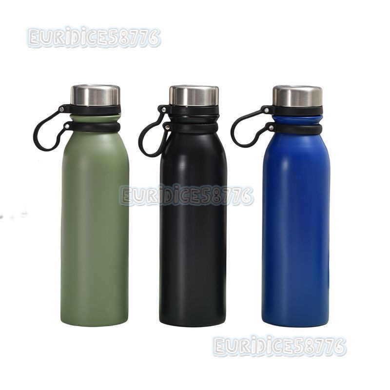304 Stainless Steel Insulated Cup Outdoor Hiking Small Mouth Sports Water Bottle Simple with Handle Portable Travel Bottle H250911