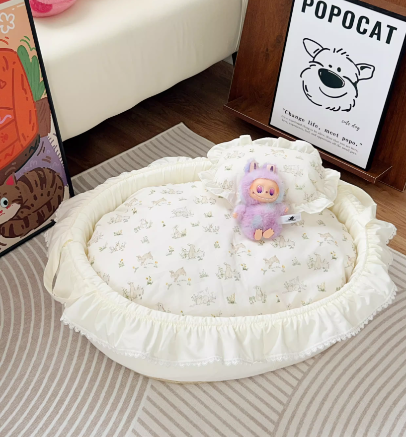 Premium Hypoallergenic Canine/Kitten Sleeping Pad with Removable Cover