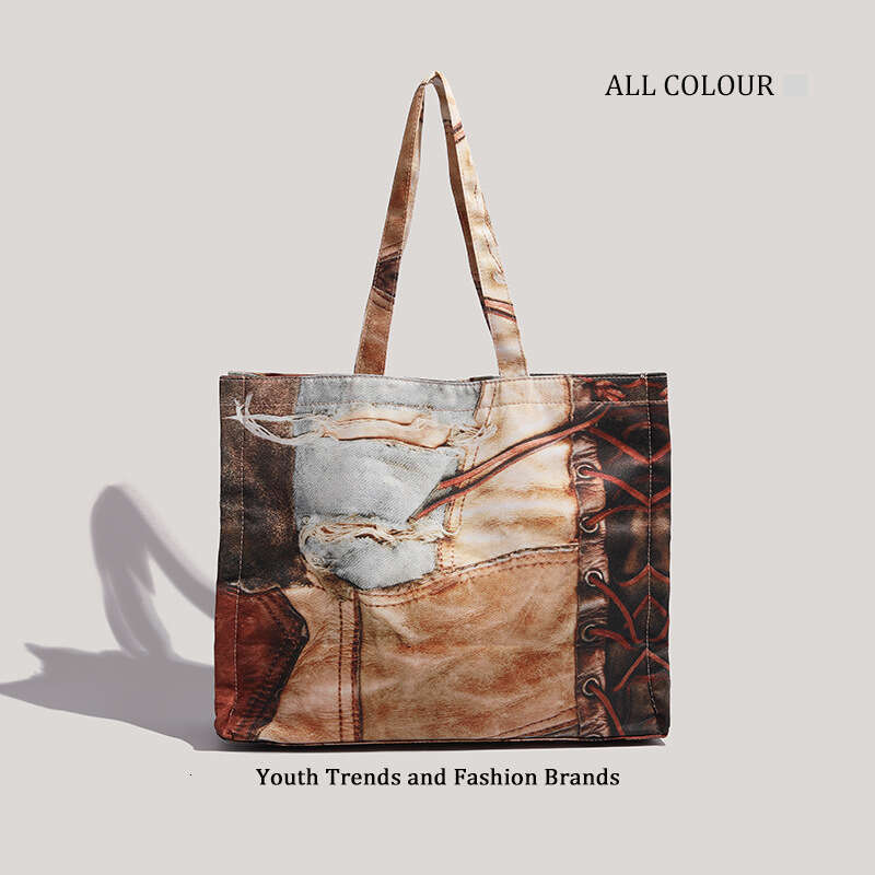 Silk Print Designer Bags Handbag Shoulder Women Large Capacity Tote Shopping Bag
