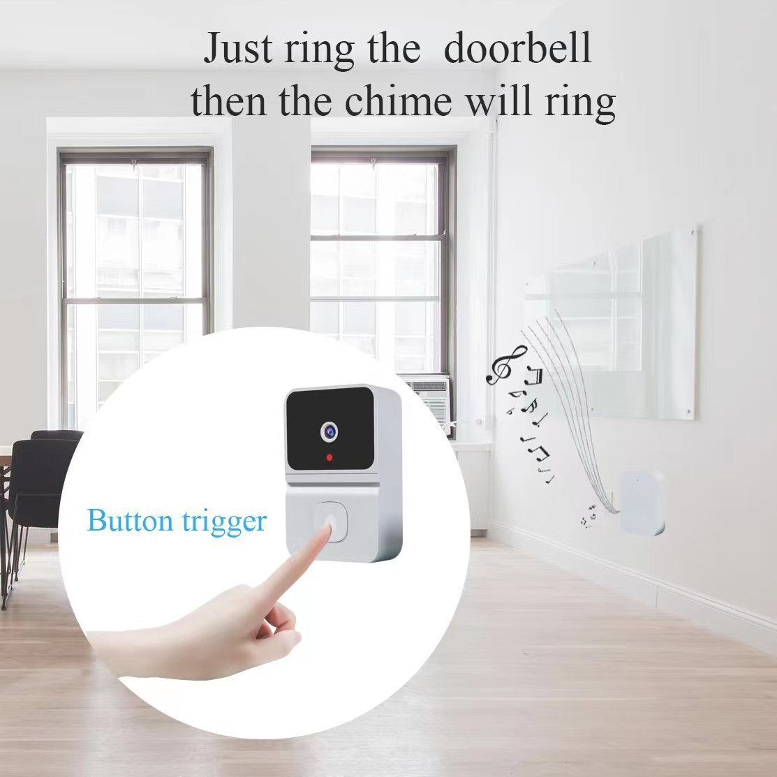 New Model Smart Doorbell Low-power Wireless Video Doorbell Intercom Mobile Monitoring WiFi Doorbell Dingdong Set