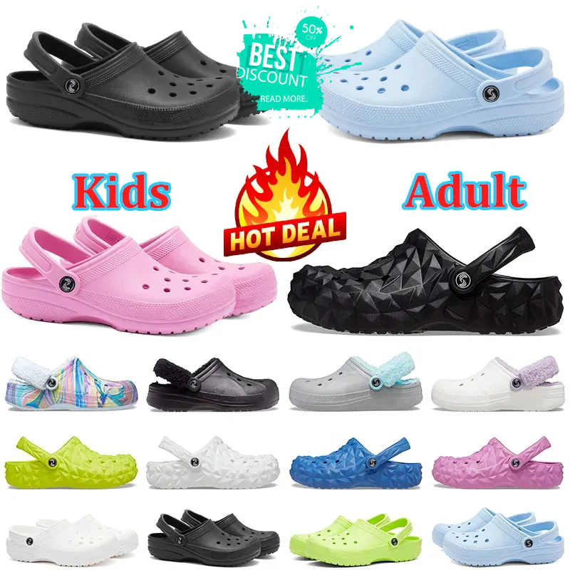 Designer Sandals Women Kids Men Slides Slippers Crock Clogs Sliders Sandale Waterproof Summer Beach Outdoor Shoes Balck White Grey Pink Blue Sandal