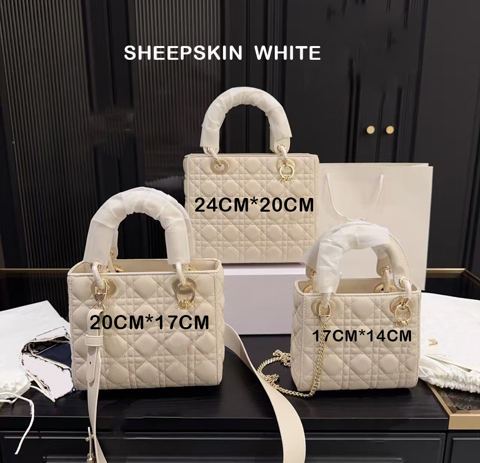 Designer lady handbag top quality genuine leather shoulder bag Diamond Lattice Multiple colors three sizes available 17CM 20CM 24CM