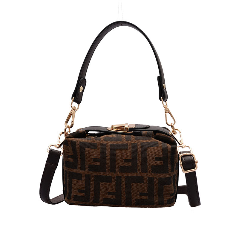 Free shipping designer bag Letter printed shoulder bag handbag crossbody women's bag vintage casual pillow bag coffee