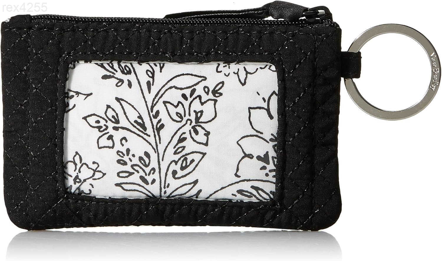 Womens Microfiber Zip ID Case Wallet True Black one SizeW250911