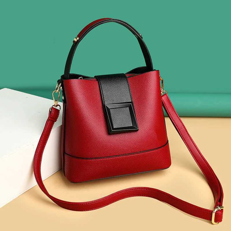 1 Solid Color Simple Pu Decoration Elegant HandHeld Bucket Bag Decoration Can Be Replaced with a Crossbody Bag Suitable Z250911