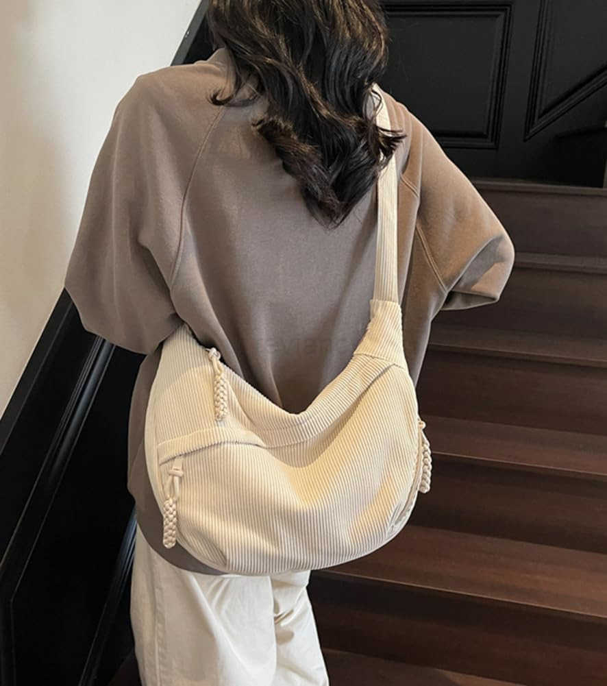 Nylon Crescent Crossbody Bag for Women Shoulder Tote Handbag Casual Sling Bag Dumpling Purse Bag for Outdoor TravelW250911
