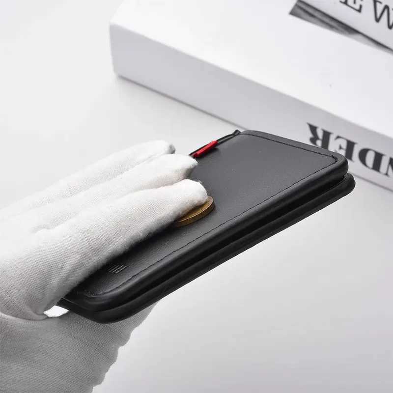 High quality mens wallet 1 brand new ultrathin PU leather vertical credit card wallet clip mini soft leather short W250911