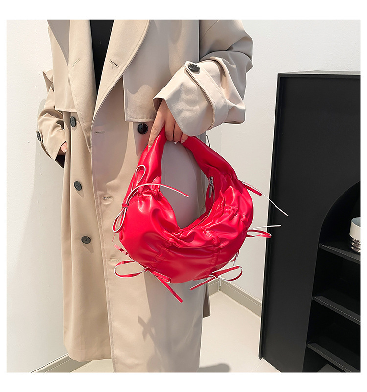 2025 autumn new handbag light luxury versatile trend elegant niche design personality women's moon shaped bag designer bag