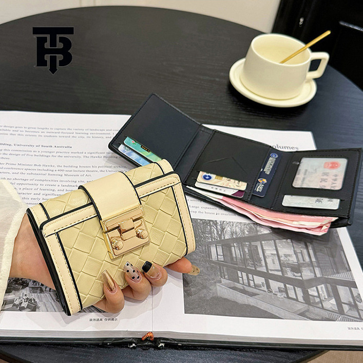 TB BHULAMTE Free Shipping Designer Wallet New Fashionable Women's Three Fold Handbag Short Wallet Coin Bag Retro Multi Slot Card Bag Mobile Phone Bag ID Bag