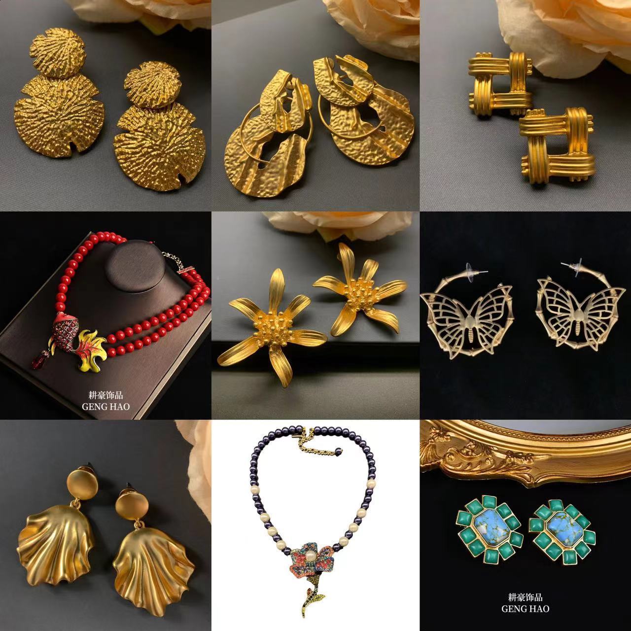 Sunspicims Moroccan Bridal Jewelry Set suitable for women Caftan belt beads necklace pendant Brooch long earrings 241115