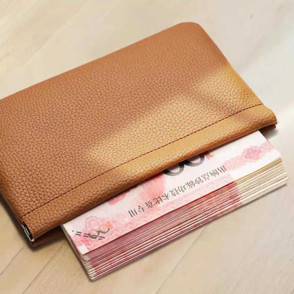 UltraThin Portable Storage Bags Large Capacity Phone Bag Simple Long Wallet SelfClosing Wallets Makeup Bag Data Cable Storage W250911