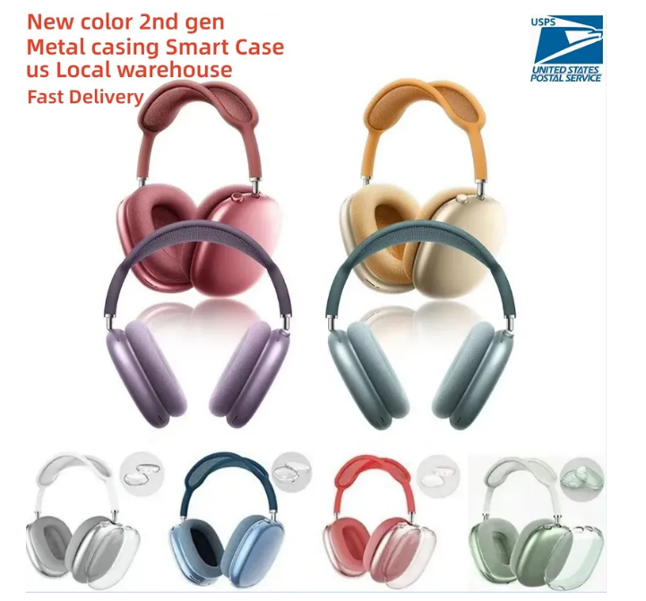 For airpods max Headphone maxes airpodspro max 2 Wireless Earphone ANC Top Quality Metal Earmuffs Active noise reduction For iphone 17