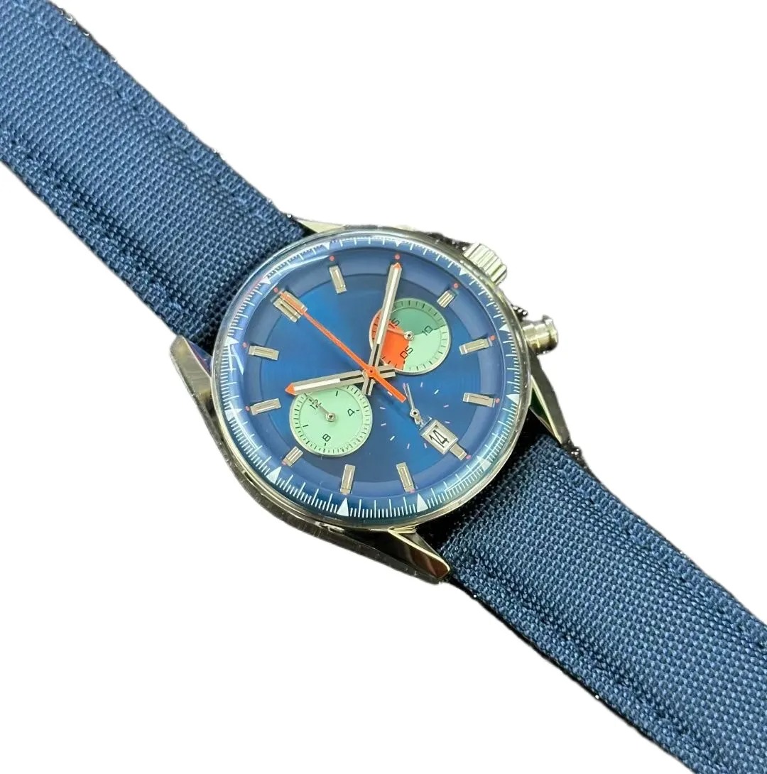 2024 new deluxe designer watch mens quartz movement multifunction watch stainless steel with sapphire waterproof high quality quartz mens watch