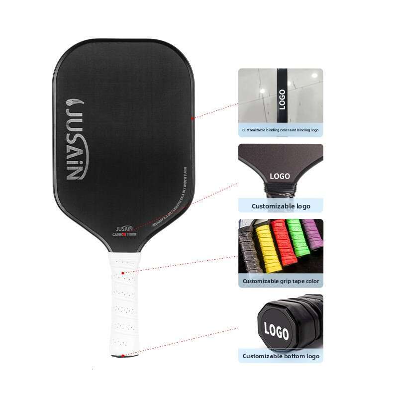 Professional Matte Teflon Carbon Fiber Pickleball Racket Pickleball Paddle T700 16mm Carbon Fiber Thermoformed Pickle Ball Racket Set