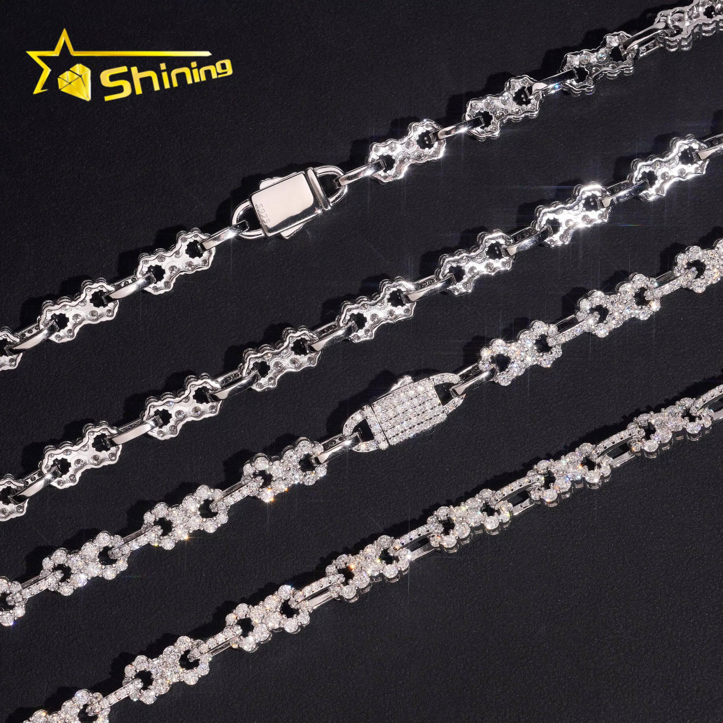 Infinity Design Moissanite Necklace Luxury Fine Jewelry Gold Plated 925 Sterling Silver Pass DiamondTest Moissanite Small Chains