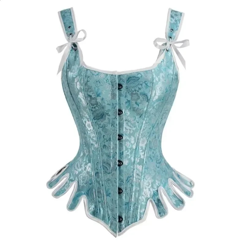 Steampunk Corset Top With Straps Sexy Bustier Brocade Vest Vintage Outerwear Gothic Women Outfit Burlesque Medieval 250911