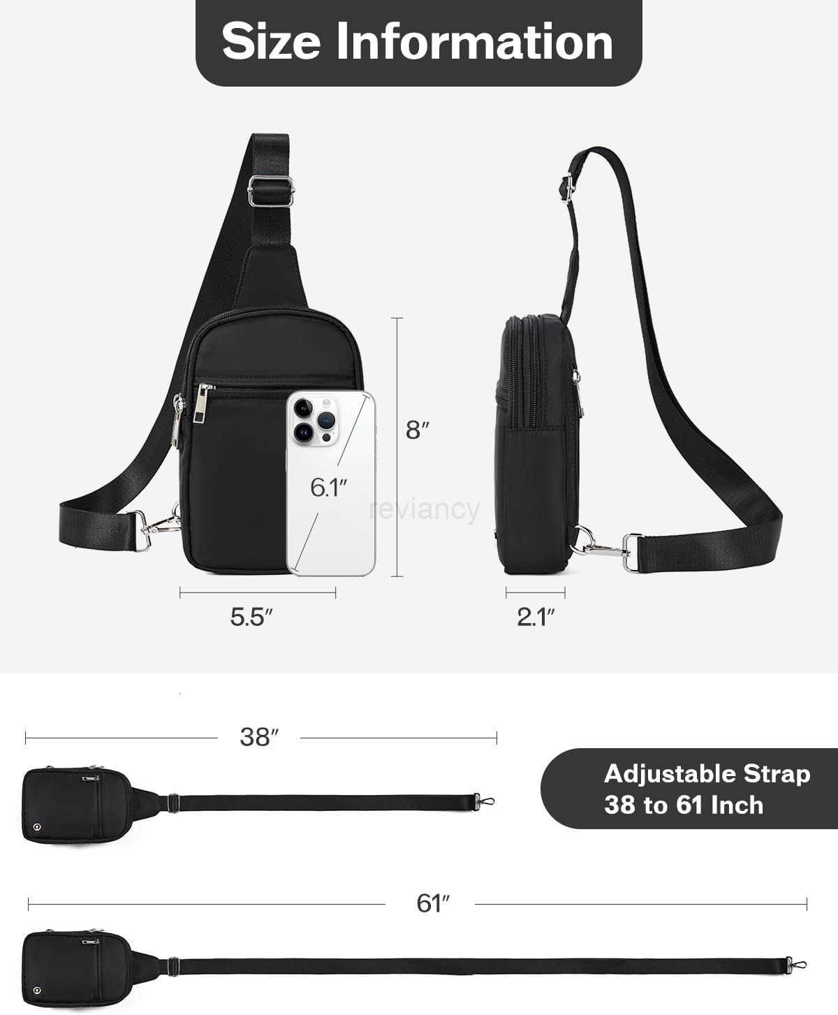 Small Crossbody Bags for Women and Men Sling Bag Trendy Fanny Packs Chest Bag with Extended StrapW250911