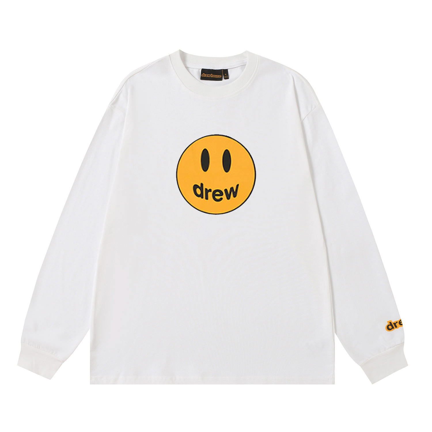 Drew House New drew Classic smiley face T Shirt Men's and Women's Long Sleeve Tshirt Designer Luxury