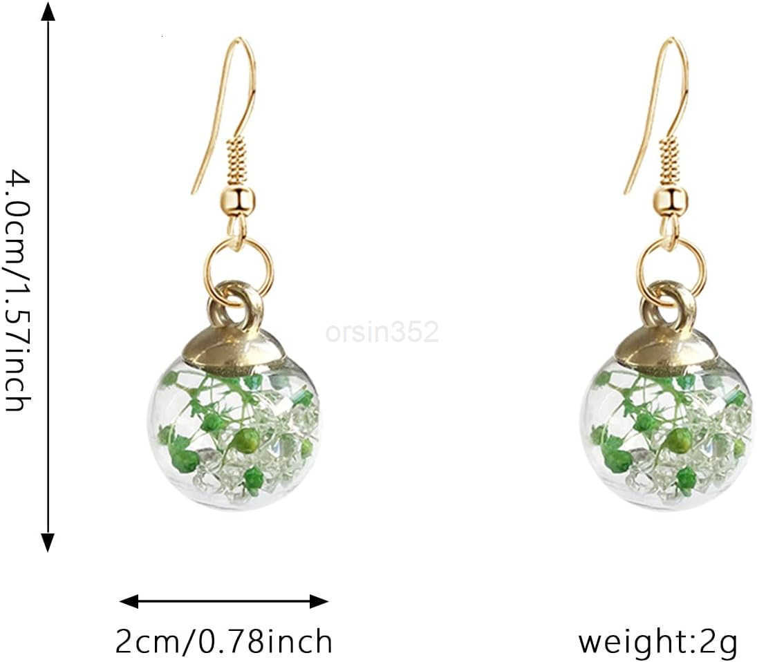 6 Pairs Multicolor Dangle Earrings Set for Women Girls Flower Life of Tree Ball Drop Dangle Earrings in BulkW250911