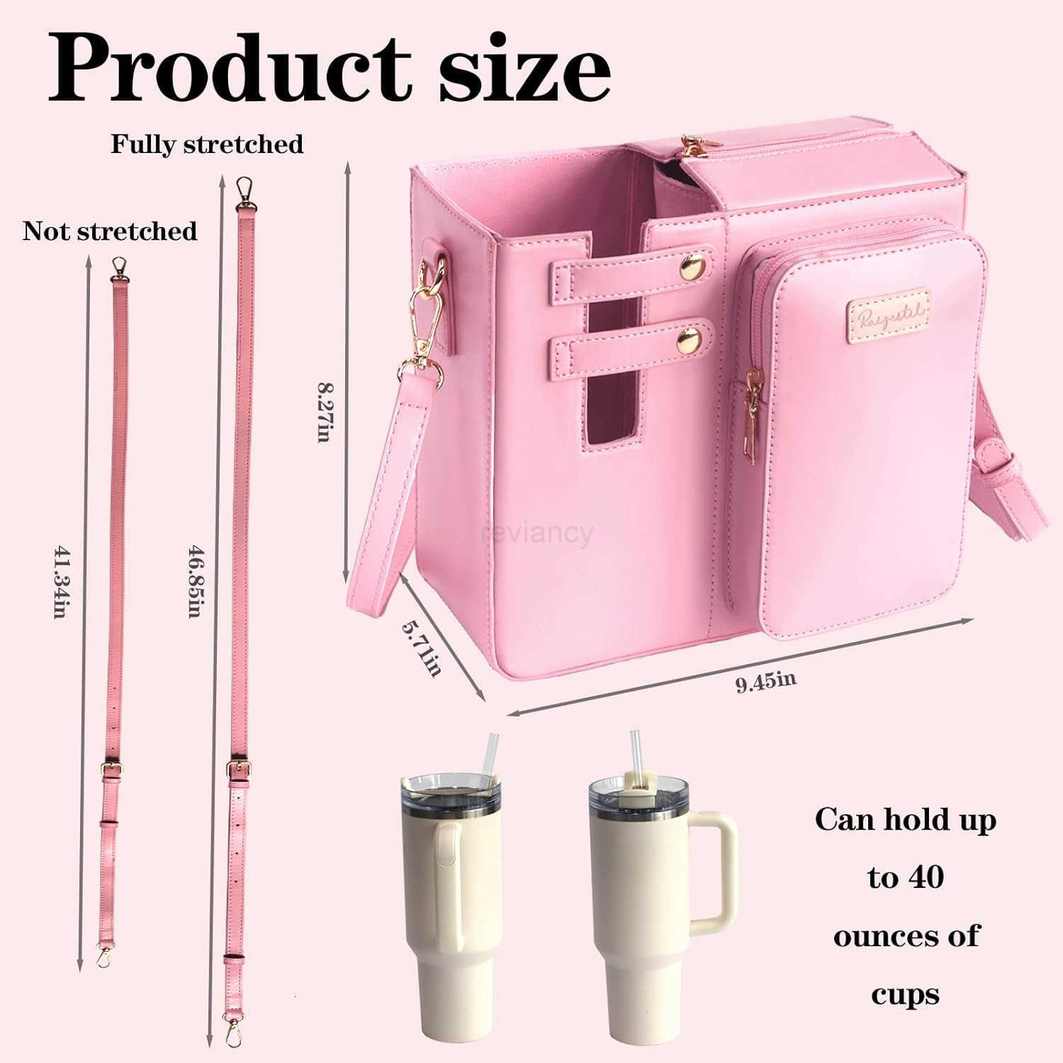 Bag Crossbody for Stanley Cup Purse Water Bottle Bag Holder Crossbody with Stanley Cup Adjustable Women Shoulder Strap BagW250911