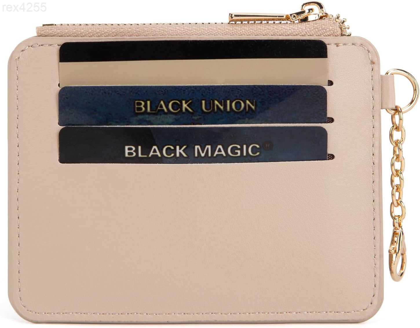 West Rfid Card Holder Small Credit Card Wallet Minimalist Bifold Wallet Thin Keychain Wallet with Multi Credit Card Holder and Smooth Metal ZipperW250