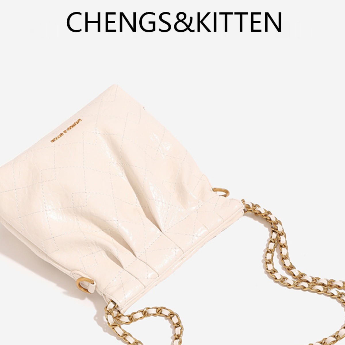 CHENGS&KITTEN free shipping fashion Mini Garbage Bag Tote Bag Leather Backpack Versatile Stray Backpack