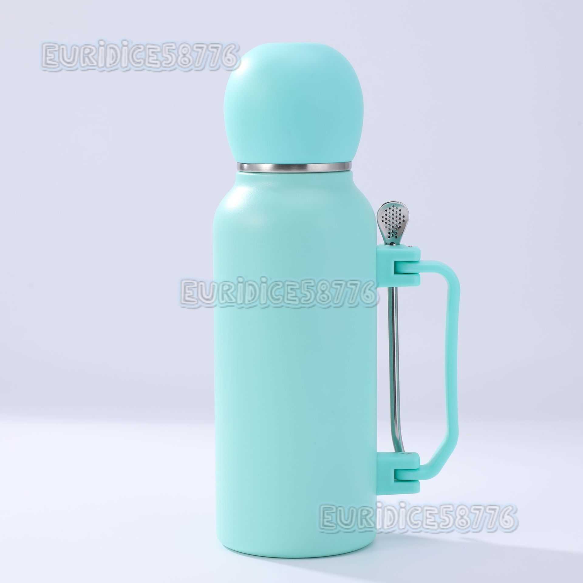 Simple Portable 304 Stainless Steel Insulated Cup with Spoon Large Capacity with Handle Outdoor Hiking Sports Water Bottle H250911