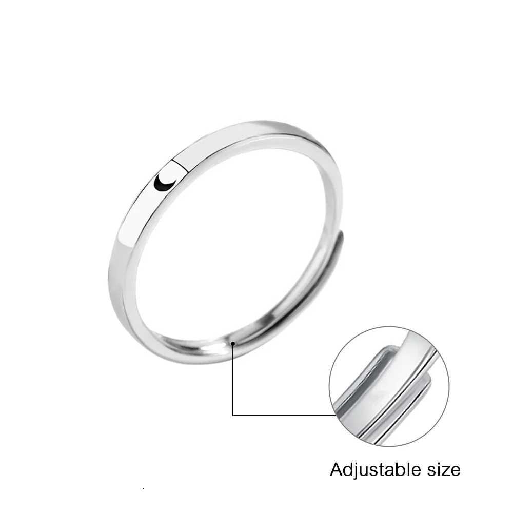 Sun Moon 2in1 Irregular Match Couple Rings Opening Adjustable Ring Sterling Silver Wedding Ring Jewlery Lover Gift for Friends W250911