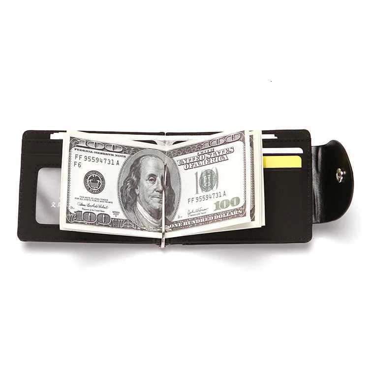Men PU Leather Wallet Card Holder Male Fashion Purse Small Hasp Money Bag Mini Vintage Slim Wallets Clutch Bags carteira W250911
