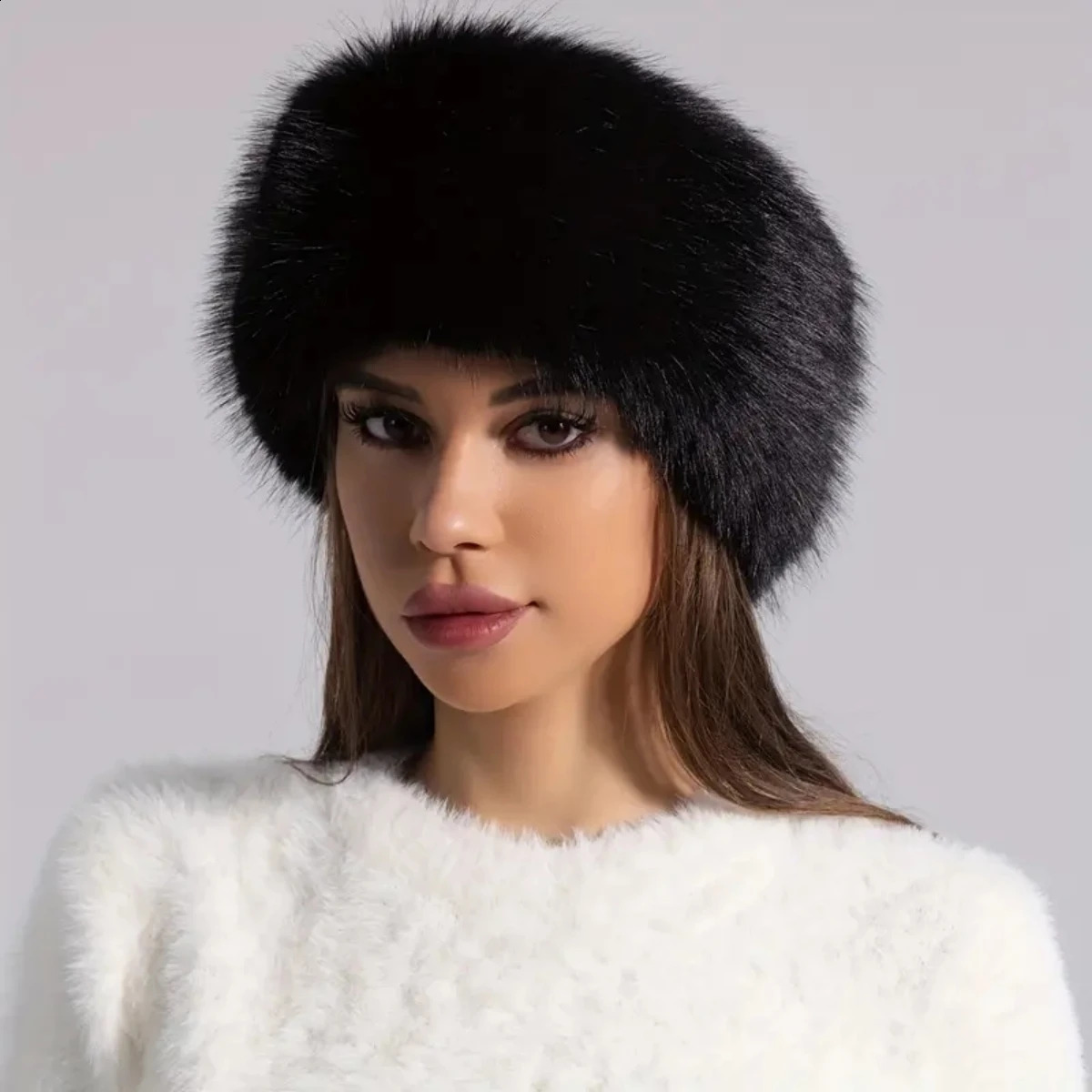Winter lmitation Fur Thickened Hat Without Top BreathableComfortable Outdoor Travel Brimless 250910