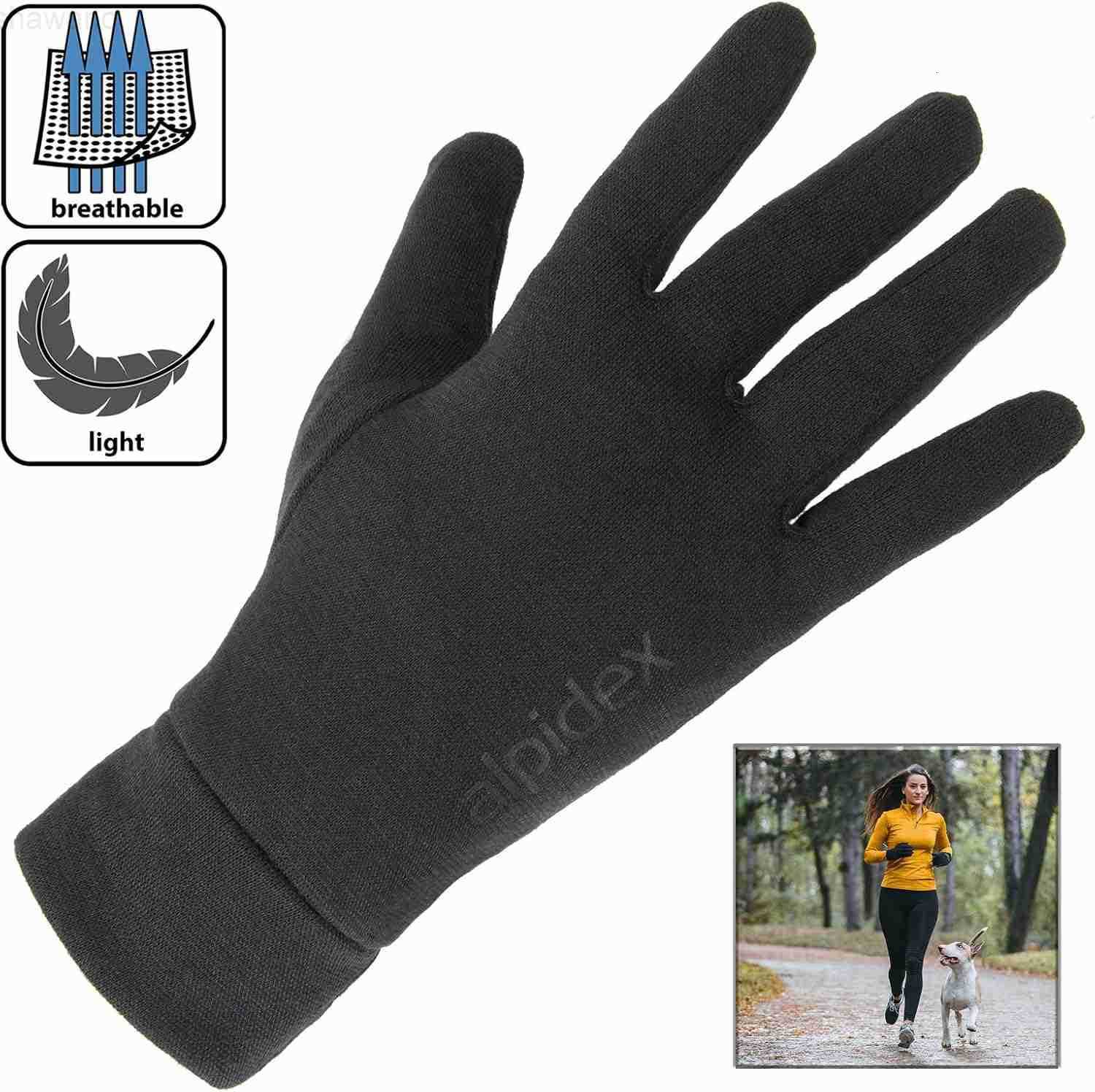 Glove Liner Inner Gloves Lightweight Running Thin Warm Liner Winter Sports Men Woman Gloves Interior Roughened Cycling Biking Sporting Driving Walking