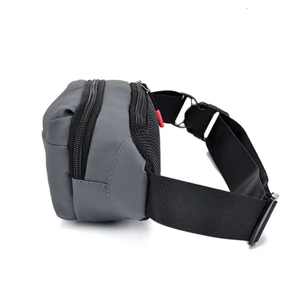 New Men Male Waist Bag Pack Grey Casual Functional Belt Bag Large Belt Pouch Phone Money Belt Bag Fanny Travel Hip Z250911