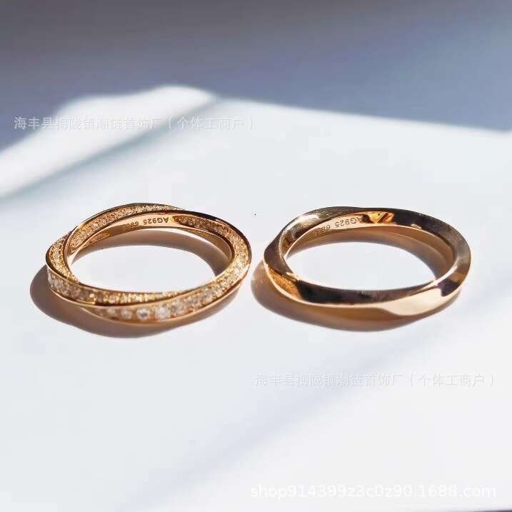 High Version Twisted Dense Inlaid Fashion Fragmented Diamond for Women High-end Index Finger Ring Daily Jewelry