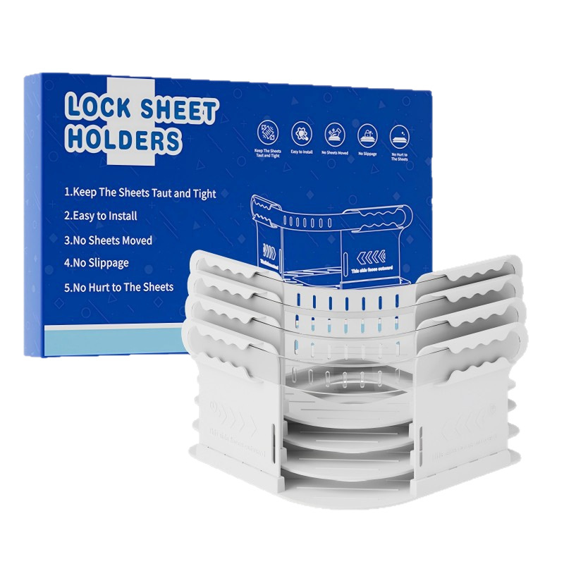 Premium Anti-Slip Bed Sheet Holders: No-Pin Invisible Easy Use Anti-Slip Holds Securely Best-Selling Minimalist Design-C01