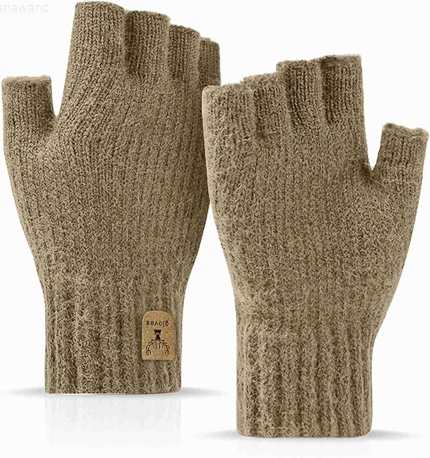 Gloves Half Finger Winter Warm Knitted Gloves Working Running Biking Driving for Men and WomenW250911