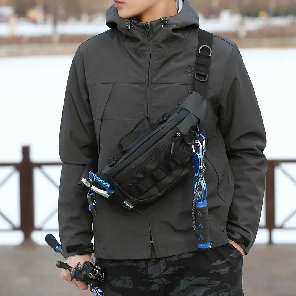 Men Fishing Waist Pack Waterproof Tactical Fanny Pack Multifunctional Zipper Storage Bag AntiTheft for Outdoor Camping Z250911