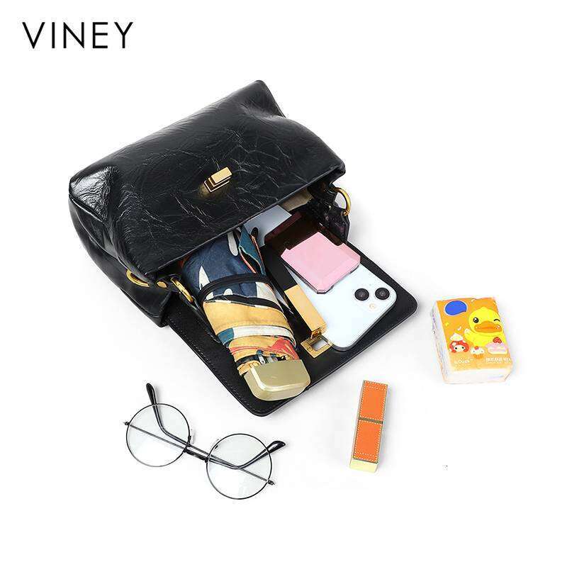 VINEY Ladies 2025 New Crossbody Women's Genuine Leather Large Capacity High-End Handbag Shoulder Bag