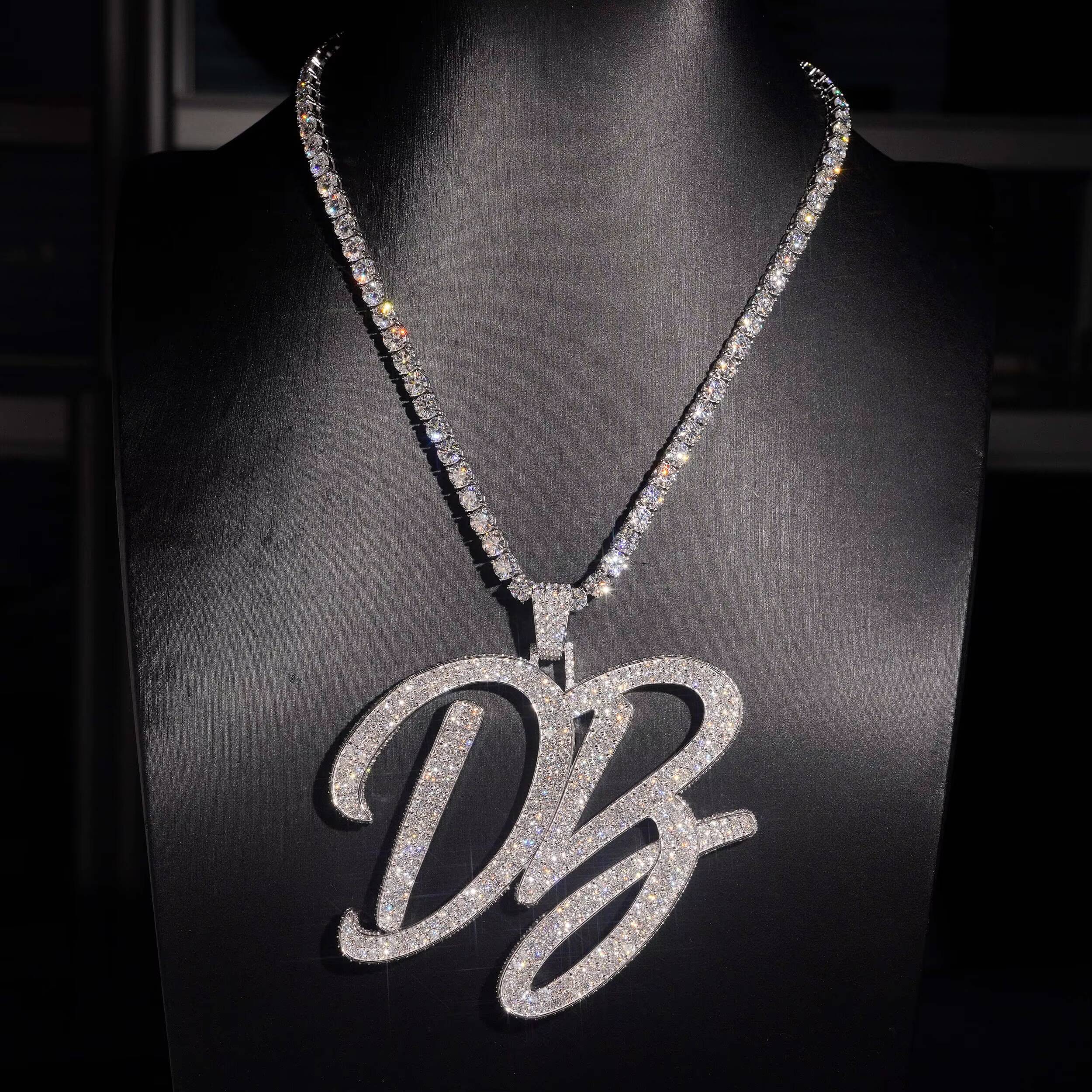 Iced Out 3inch Width Buss Down 925 Silver VVS Moissanite Diamond Pendant Custom Pendant