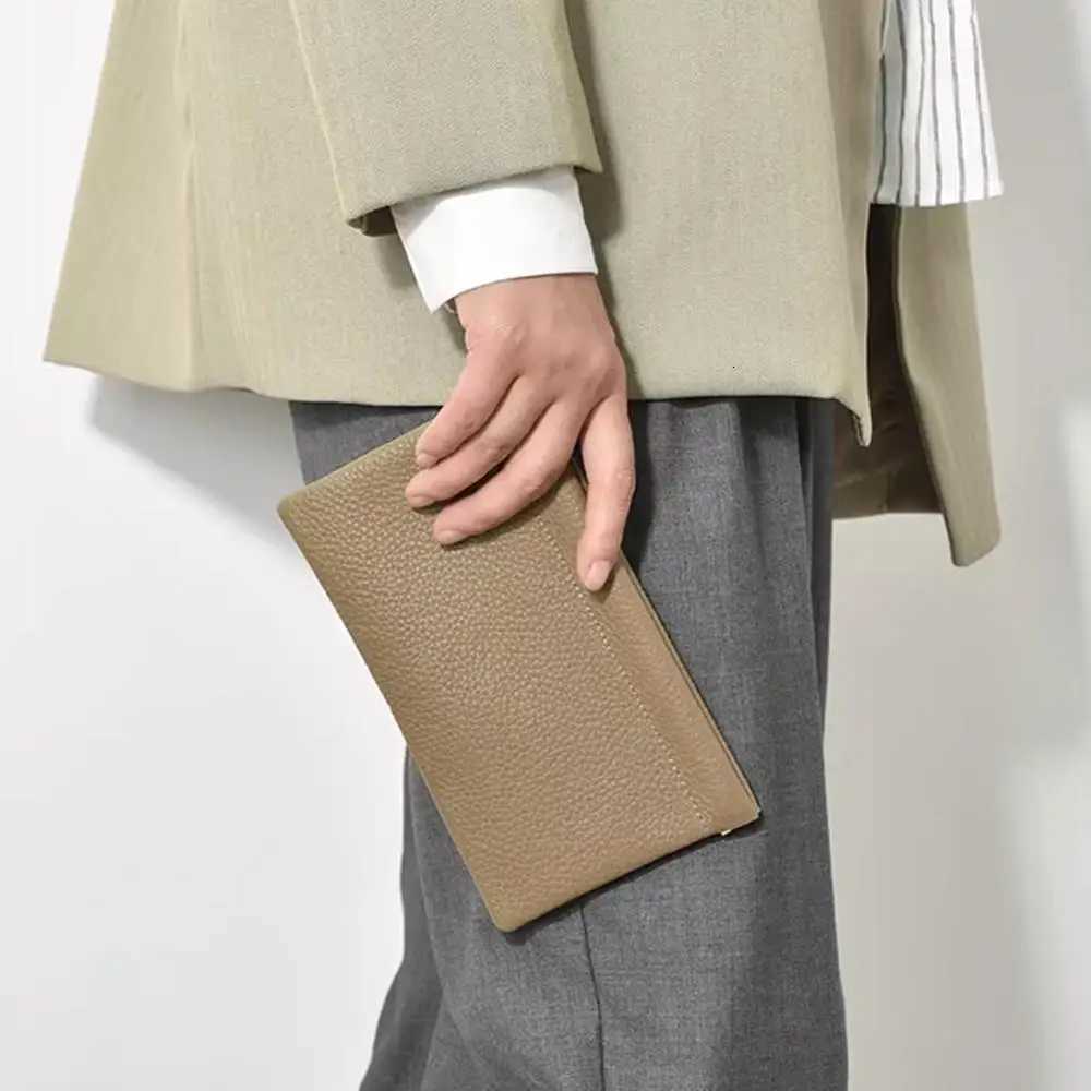 UltraThin Portable Storage Bags Large Capacity Phone Bag Simple Long Wallet SelfClosing Wallets Makeup Bag Data Cable Storage W250911