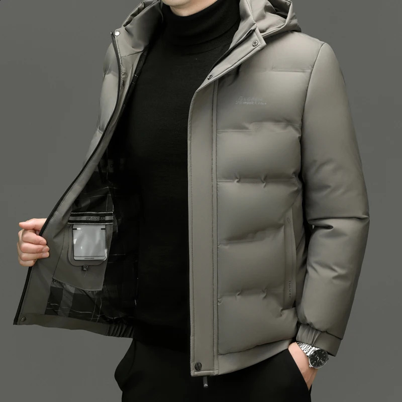 Top Grade ner Winter Men Parka Jacket Casual Fashion Windbreaker Hooded Thick Bubble Coats Mens Clothes 250911