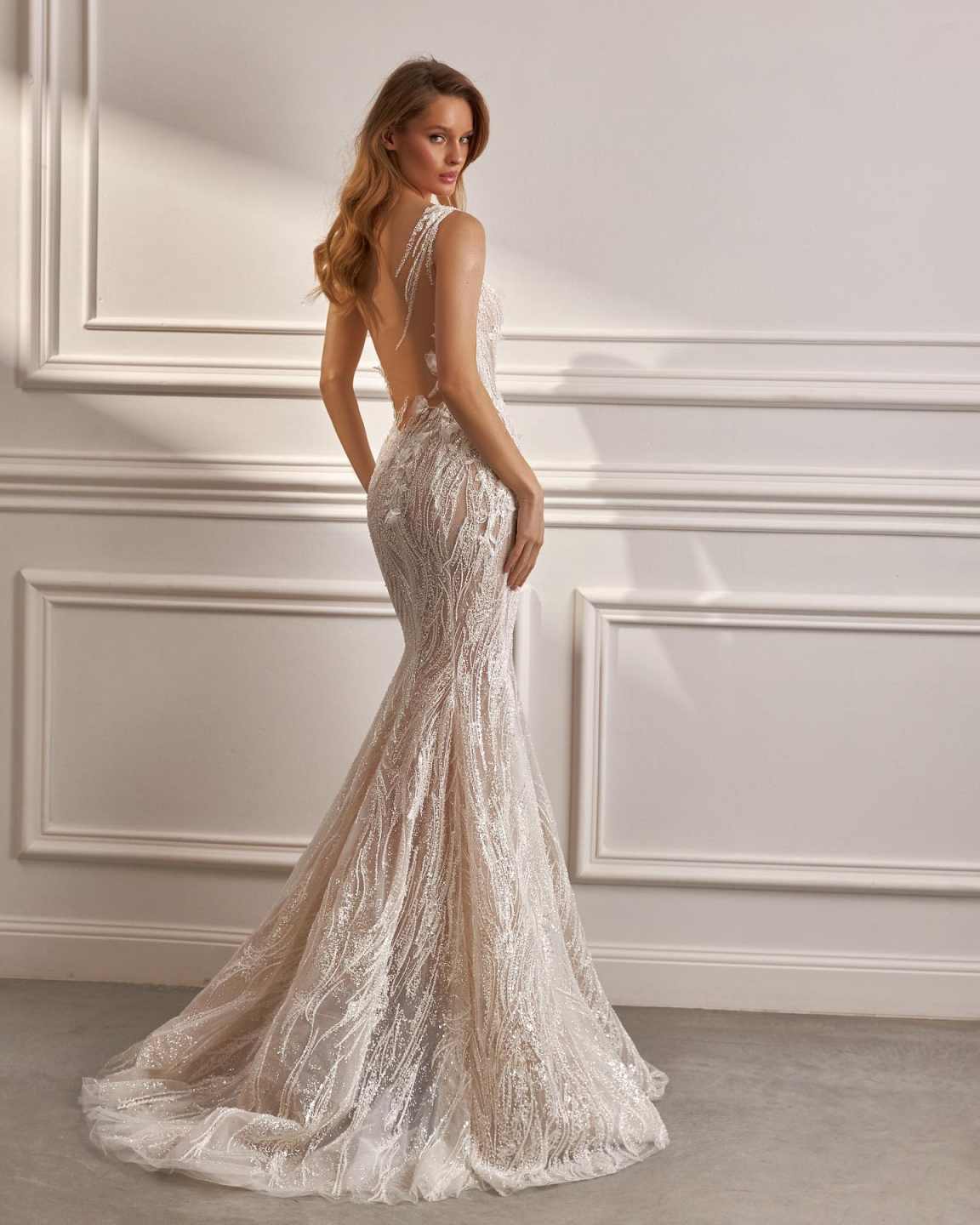 Elegant High Wedding Dress Sequined Beading Appliquins Tassel Mermaid Formal Dresses Birthday Party Bridal Gowns Customized