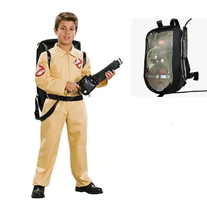 Ghostbusters Bewapen ing Ko stuum Halloween Kostuums Voor Kinderen Speelgoed Jumpsuit Anime Cosplay Ghostbusters Outfit Carnaval