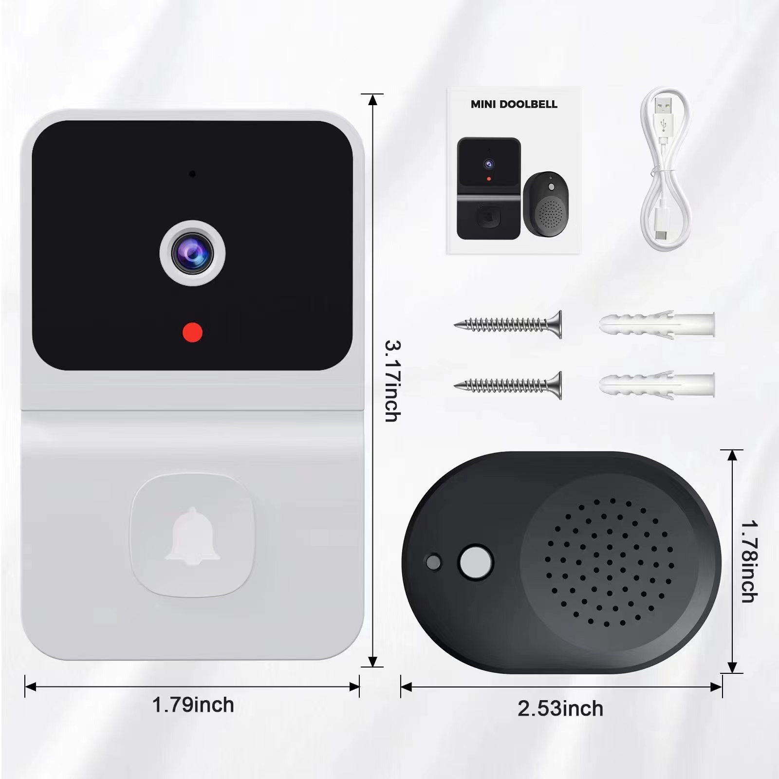 New Model Smart Doorbell Low-power Wireless Video Doorbell Intercom Mobile Monitoring WiFi Doorbell Dingdong Set