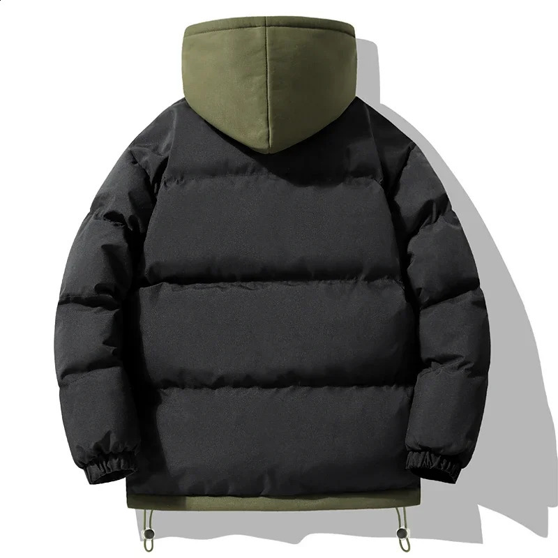 Autumn CottonPadded Coat Men Winter Oversized TwoPiece Parkas Outdoor Warm Thick Bread Jackets Plus Size Hooded Tops 250911