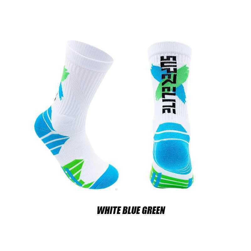 1 PC Cushioned Terry HighCut Sport Socks for Men Thickened Shock Absorbing Athletic Socks Contrast Design Gym Running Cycling D250911