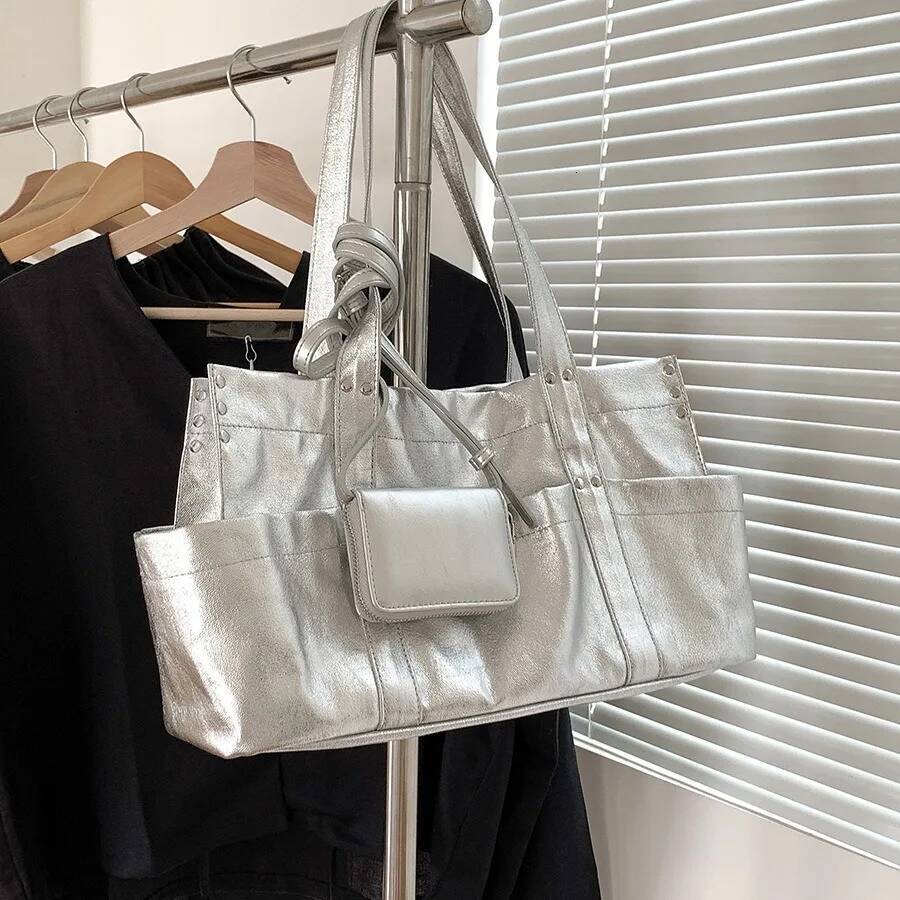 Korean Fashion Underarm Shoulder Autumn new designer bag Bag For Female Armpit Silver Women Crossbody 2025 Bags Luxury Y K Multiple Pockets Big Handba