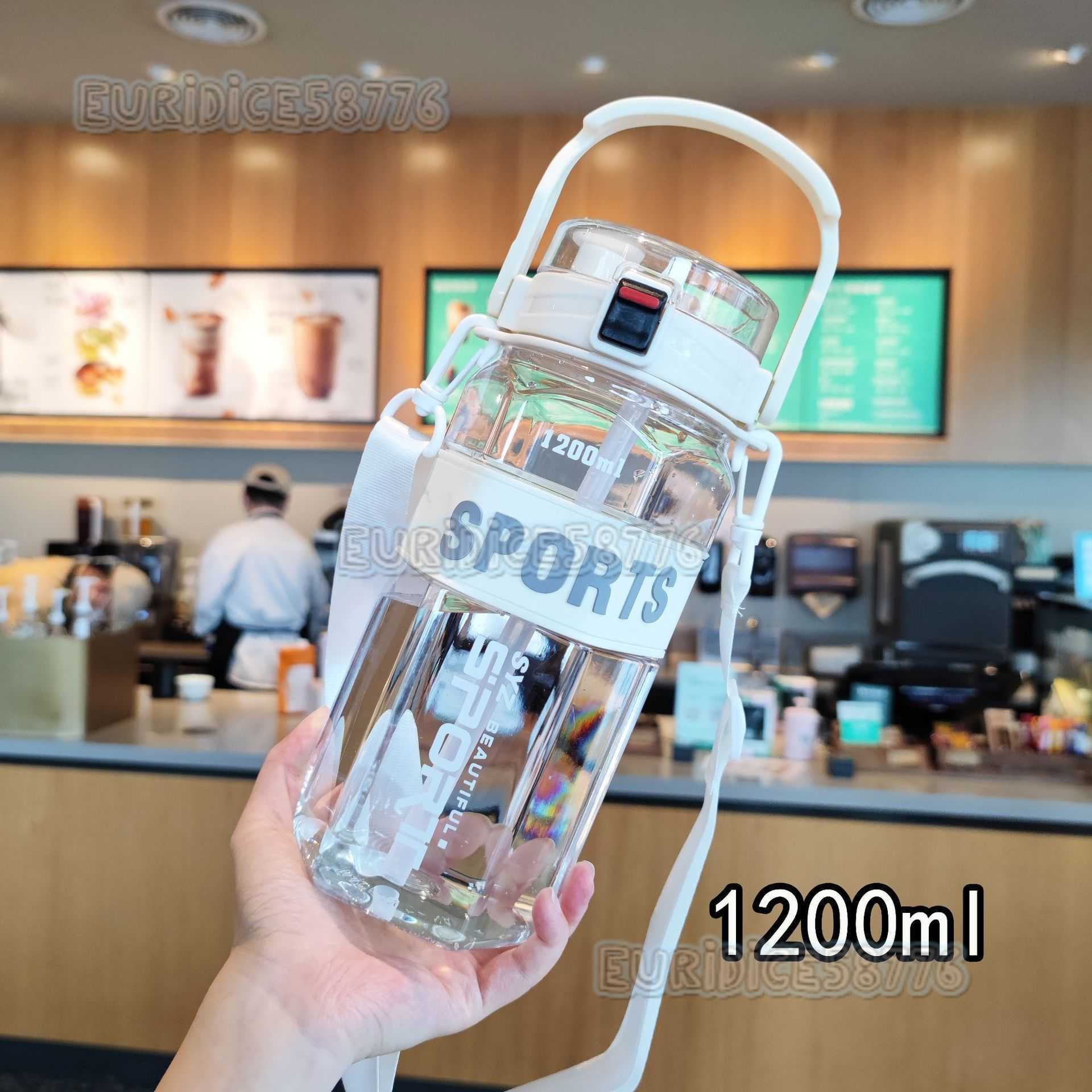 Summer New Transparent Water Cup Portable Strap Large Capacity Outdoor Sports Water Cup H250911